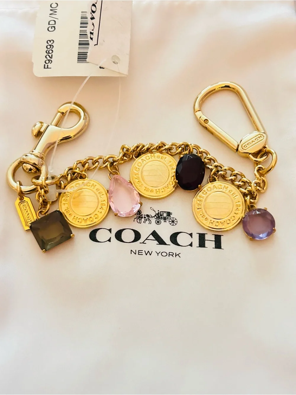 VINTAGE EXTREMELY RARE Coach 1941 Swag Bag Charm/ Keychain/ Bracelet - Picture 13 of 16
